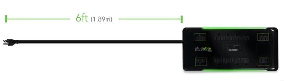 Plugable PS12-USB2B Surge Protector Power Strip with USB and 12 AC Outlets