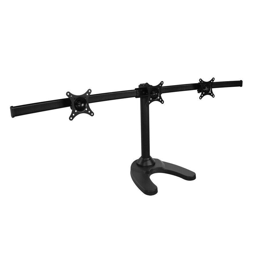 SIIG CE-MT1812-S2 Triple Monitor Desk Stand - Steel - Tilt - Black