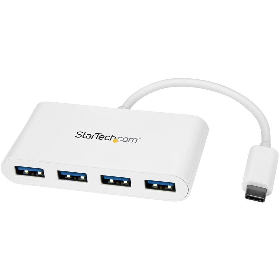 StarTech HB30C4ABW 4 Port USB C Hub with 4x USB-A (USB 3.0 SuperSpeed 5Gbps)