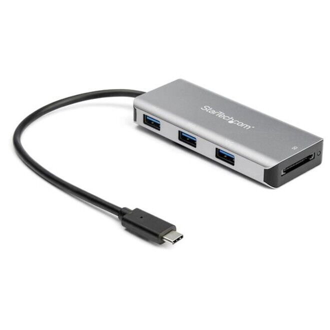 StarTech HB31C3ASDMB 3 Port USB C Hub with SD Card Reader - 3x USB-A & SD Slot