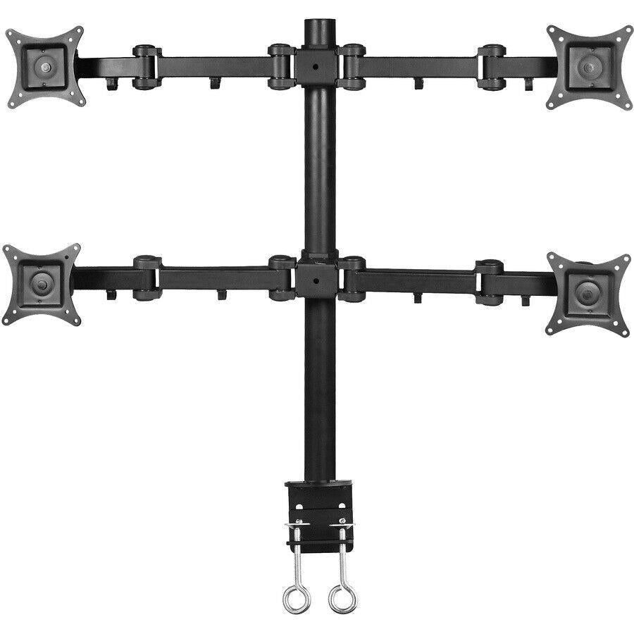 SIIG CE-MT0S12-S1 Articulating Quad Monitor Desk Mount - 13" to 27