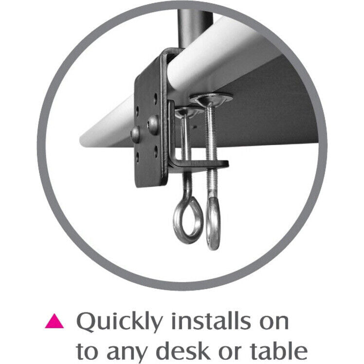 SIIG CE-MT0S12-S1 Articulating Quad Monitor Desk Mount - 13" to 27