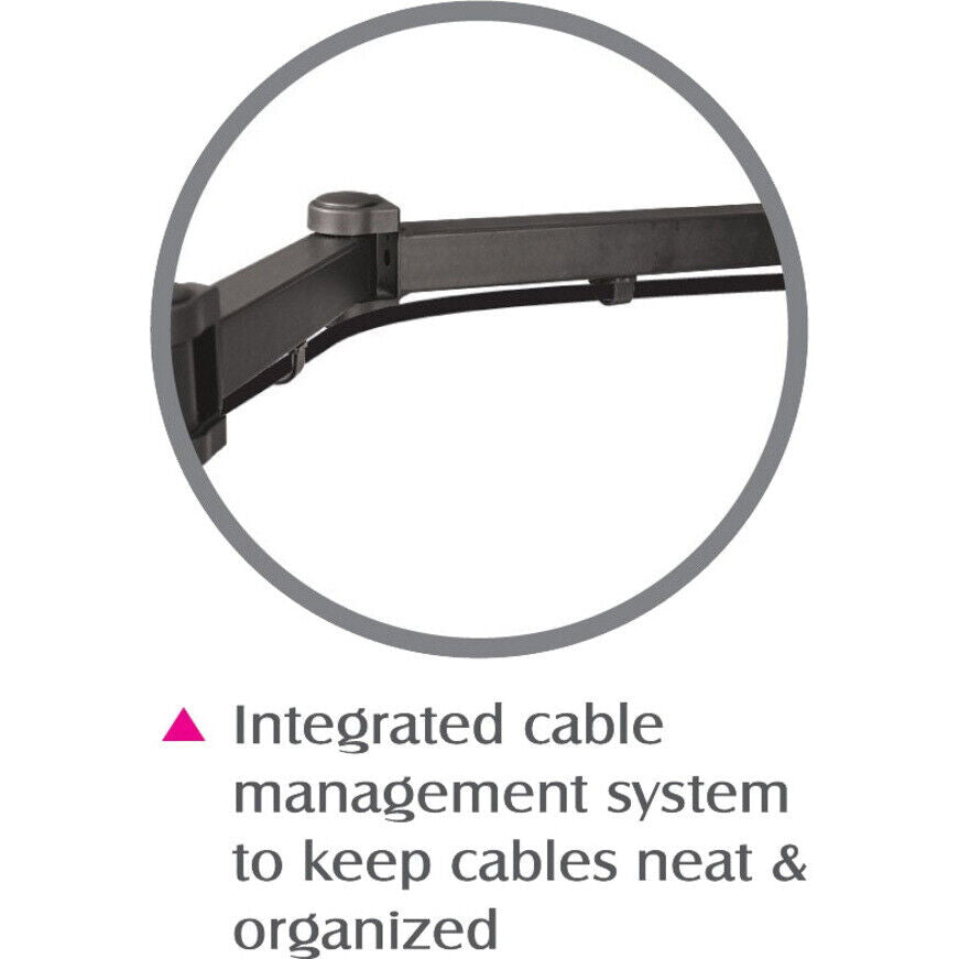 SIIG CE-MT0S12-S1 Articulating Quad Monitor Desk Mount - 13" to 27