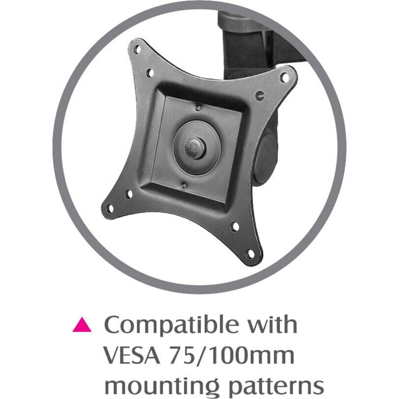 SIIG CE-MT0S12-S1 Articulating Quad Monitor Desk Mount - 13" to 27