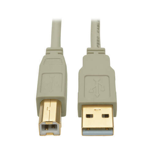 Tripp Lite U022-015-BE 15FT USB 2.0 Hi-Speed A/B Cable Gold PIN 28/24 AWG BEIGE