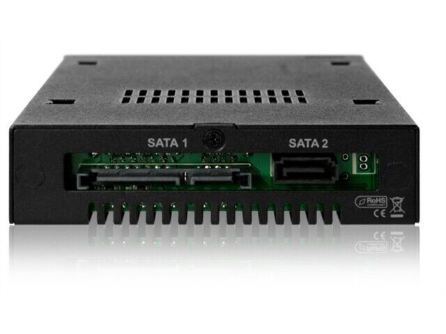 ICY DOCK MB992SK-B ToughArmor 2x2.5 SATA HDD SSD Full Metal Mobile Rack in