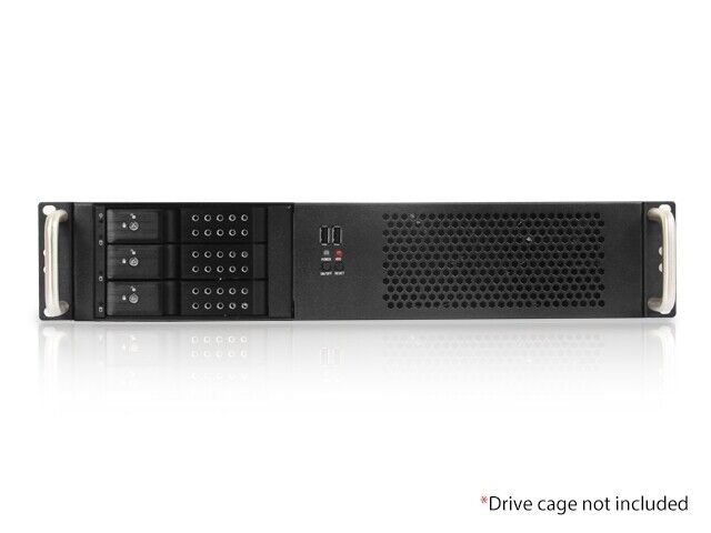 iStarUSA D-214-MATX Rackmount 2U Compact 2x5.25 USB2.0 microATX Chassis RTL