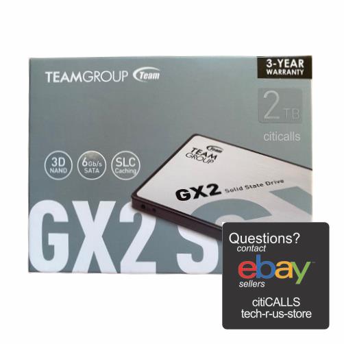 Teamgroup T253X2002T0C101 SSD 2TB GXS 2.5 SATA III, 4x Faster than HHD!