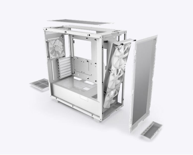 NZXT CM-H71FW-R1 Computer Case H7 Flow RGB (2023) ATX Mid Tower White Retail