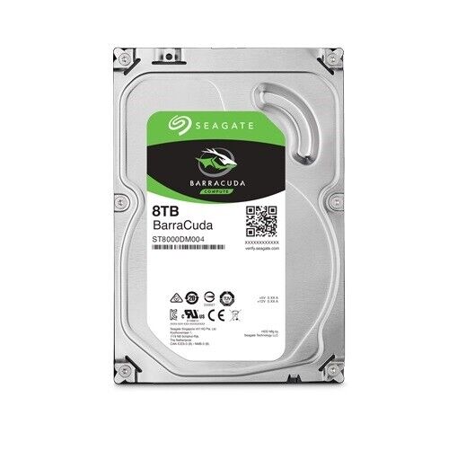 Seagate ST8000DM004 8TB Hard Drive 3.5 256MB SATA 6GB s Barracuda Bare