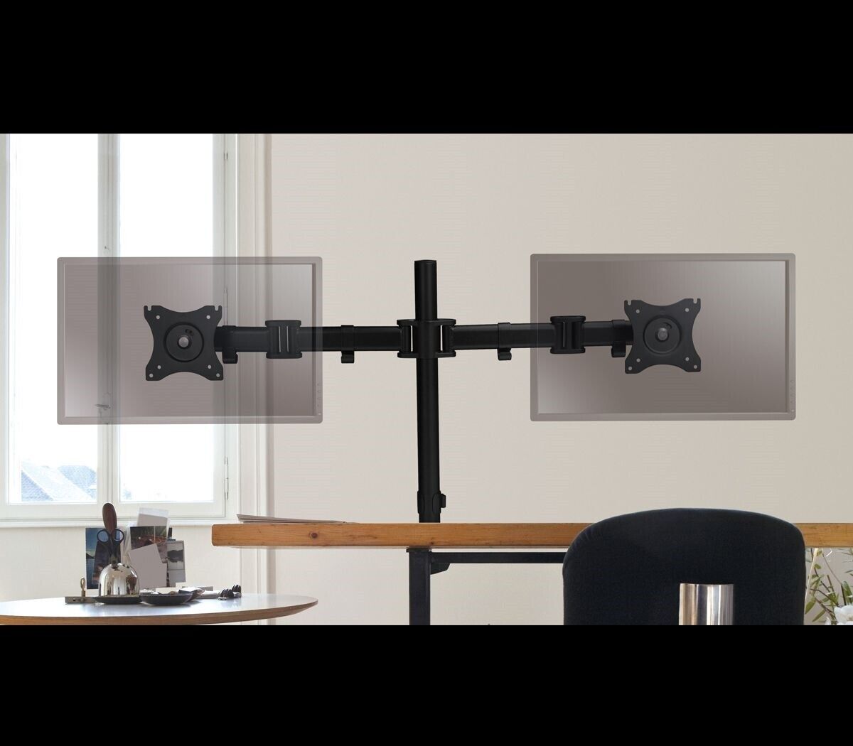 SIIG CE-MT1822-S1 Dual Monitor Articulating Desk Mount - 13" to 27" Screen Supp