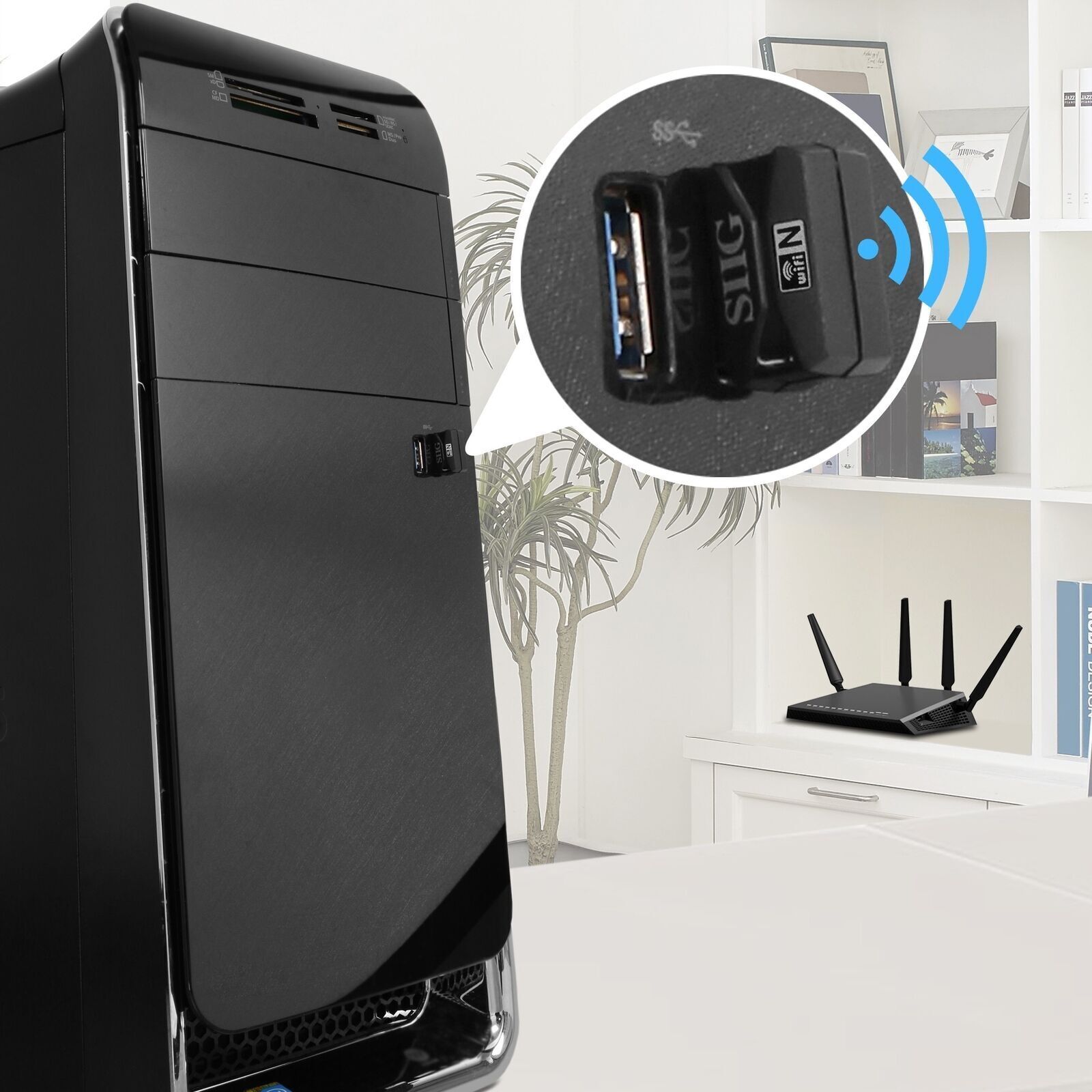 SIIG JU-WR0112-S2 Wireless-N Mini USB Wi-Fi Adapter 150Mbps 802.11n g b RTL