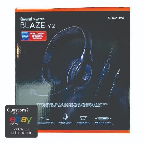 Creative Labs 70GH032000001 Sound Blaster Blaze V2 Over-ear Headset Retail