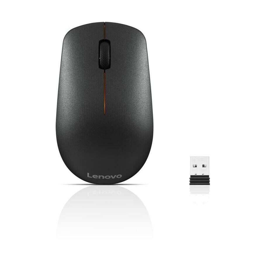 Lenovo GY50R91293 400 Wireless Mouse 3 Buttons USB w Nano Receiver BLACK