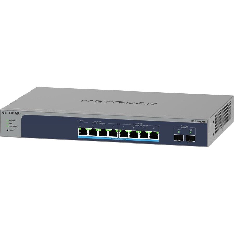 Netgear MS510TXUP-100NAS 8 Port Ultra60 4x2.5G 4x10G 2x PoE 10G SFP Smart Switch