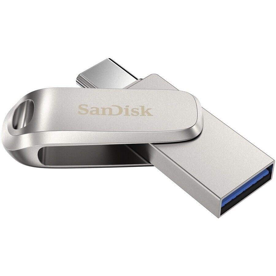 SanDisk SDDDC4-256G-A46 Ultra Dual Luxe USB-C 3.1 Flash Drive 256GB 150mb SILVER