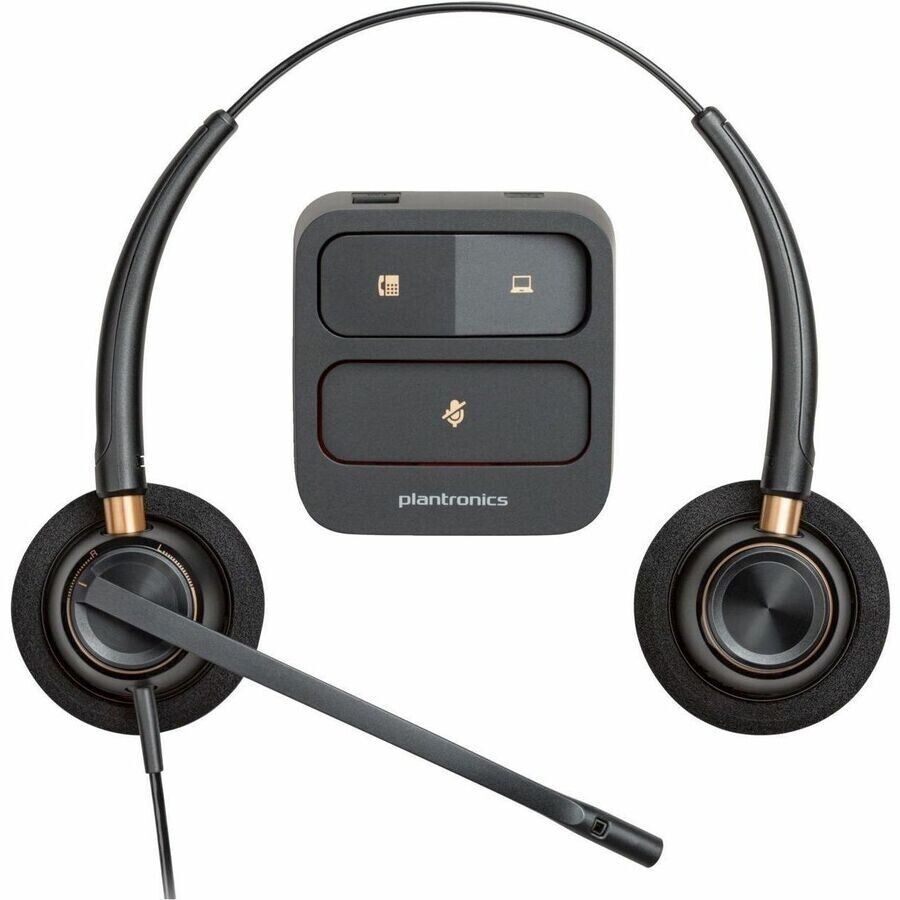 Poly 783P6AA#ABA EncorePro 520 Stereo Over Head Headset Quick Disconnect 3.5mm