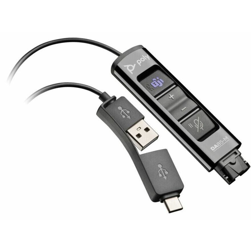 Poly 786C8AA DA85-M USB-C USB-A to Quick Disconnect Adapter