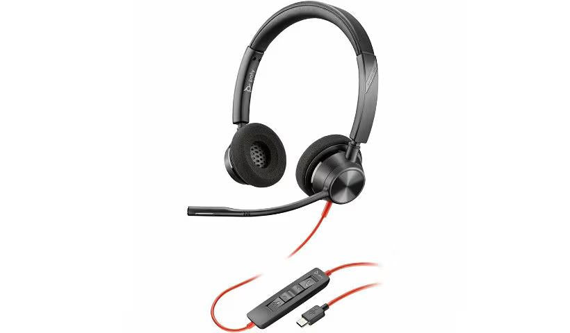 Poly 8X219AA Blackwire 3320 Stereo USB-C/A 3.5mm Headset Inline Cntrl TAA PC MAC