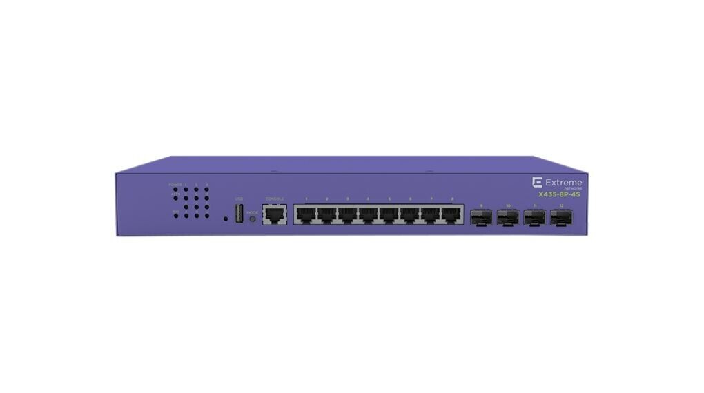Extreme Networks X435-8P-4S ExtremeSwitching Ethernet Switch - 8 Ports