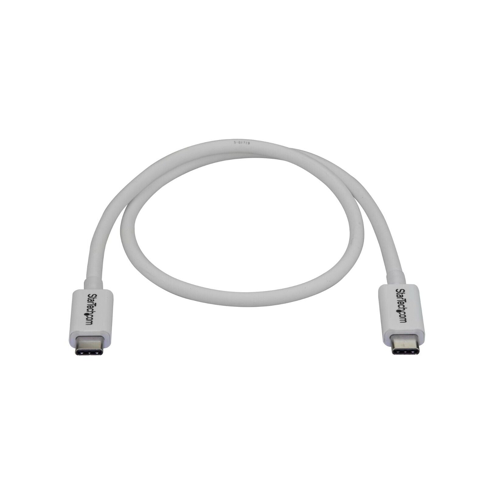 StarTech TBLT34MM50CW 1.6Ft Thunderbolt 3 Cable 4K 5K 100W PD USB-C DP Cable WHT