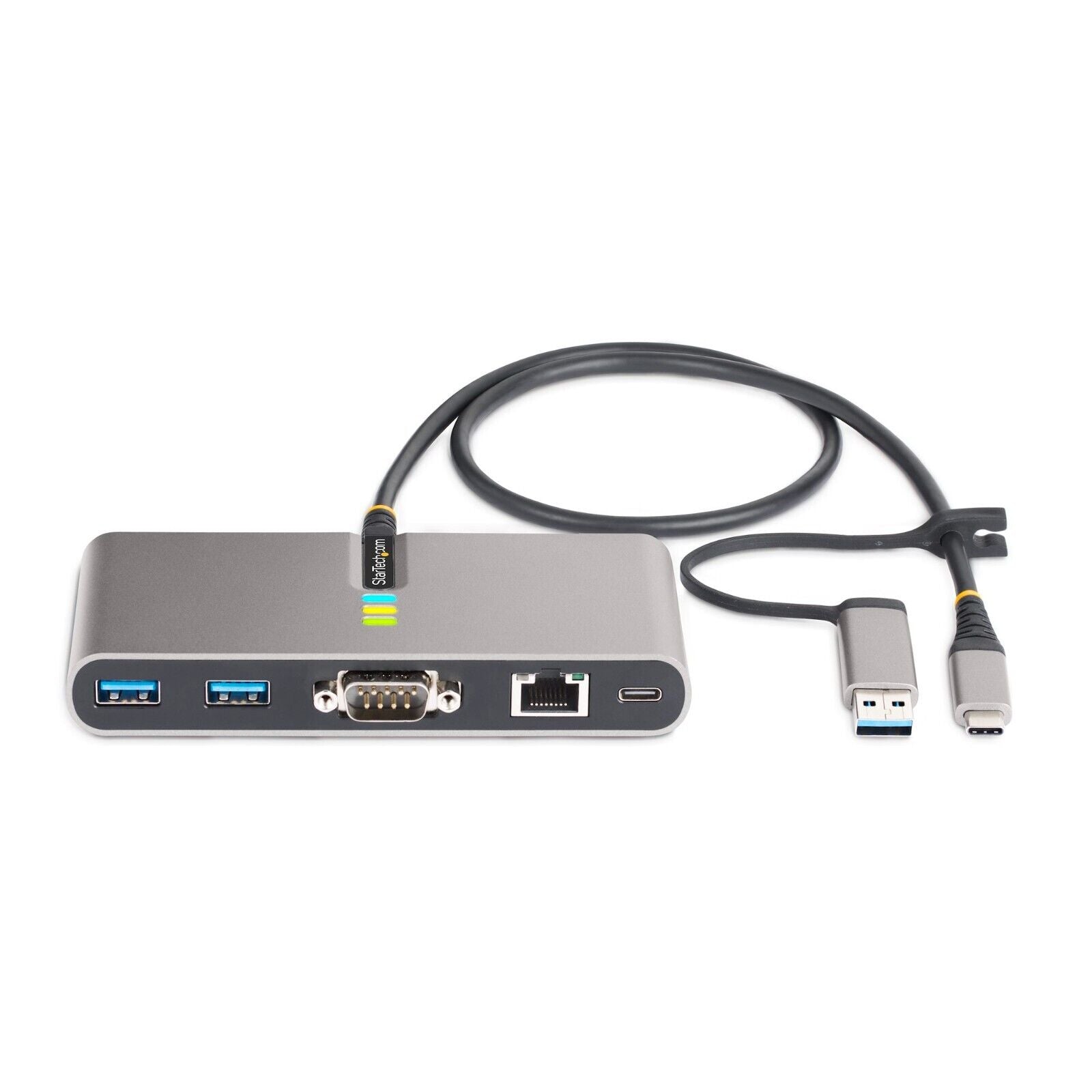 StarTech 5G2A1SGBB-USB-C-HUB 2 Port USB-C w GbE Ethernet RS232 USB-A PDel HUB