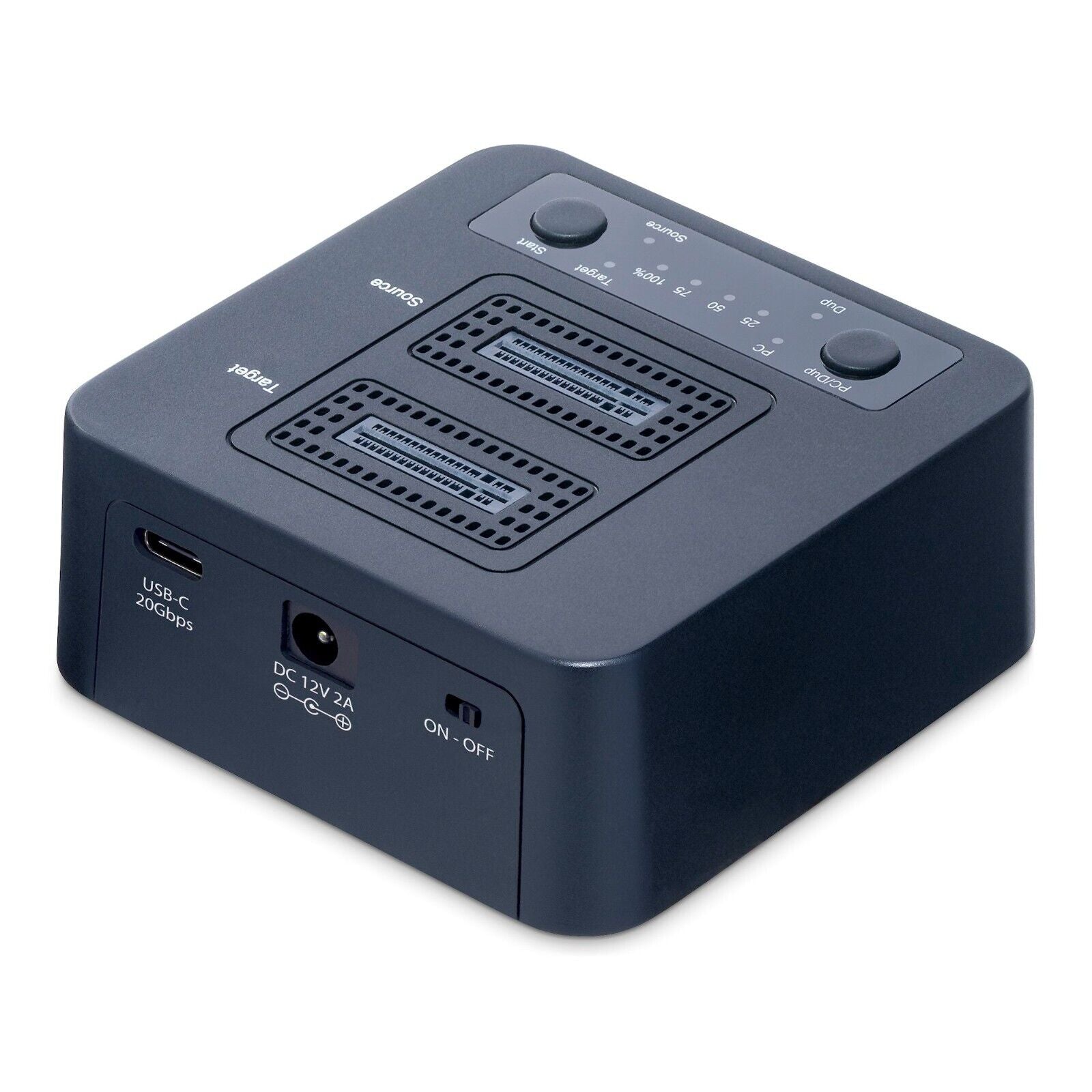 StarTech M2-HDD-DUPLICATOR-N1 1:1 M.2 NVMe Duplicator Clone Copy +USB-C/A Cables