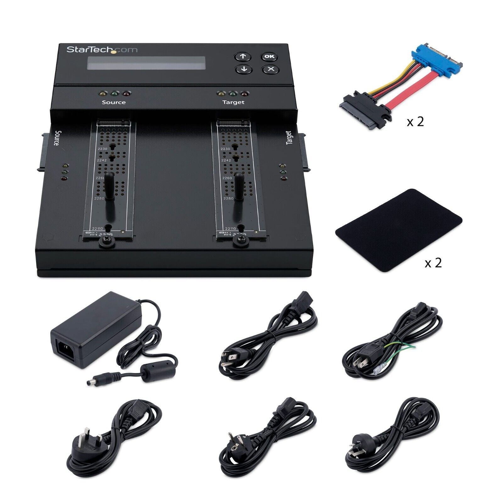StarTech SM2DUPE11 M.2 NVMe SATA Duplicator Eraser 2.5"/3.5" Dock for SSD HD