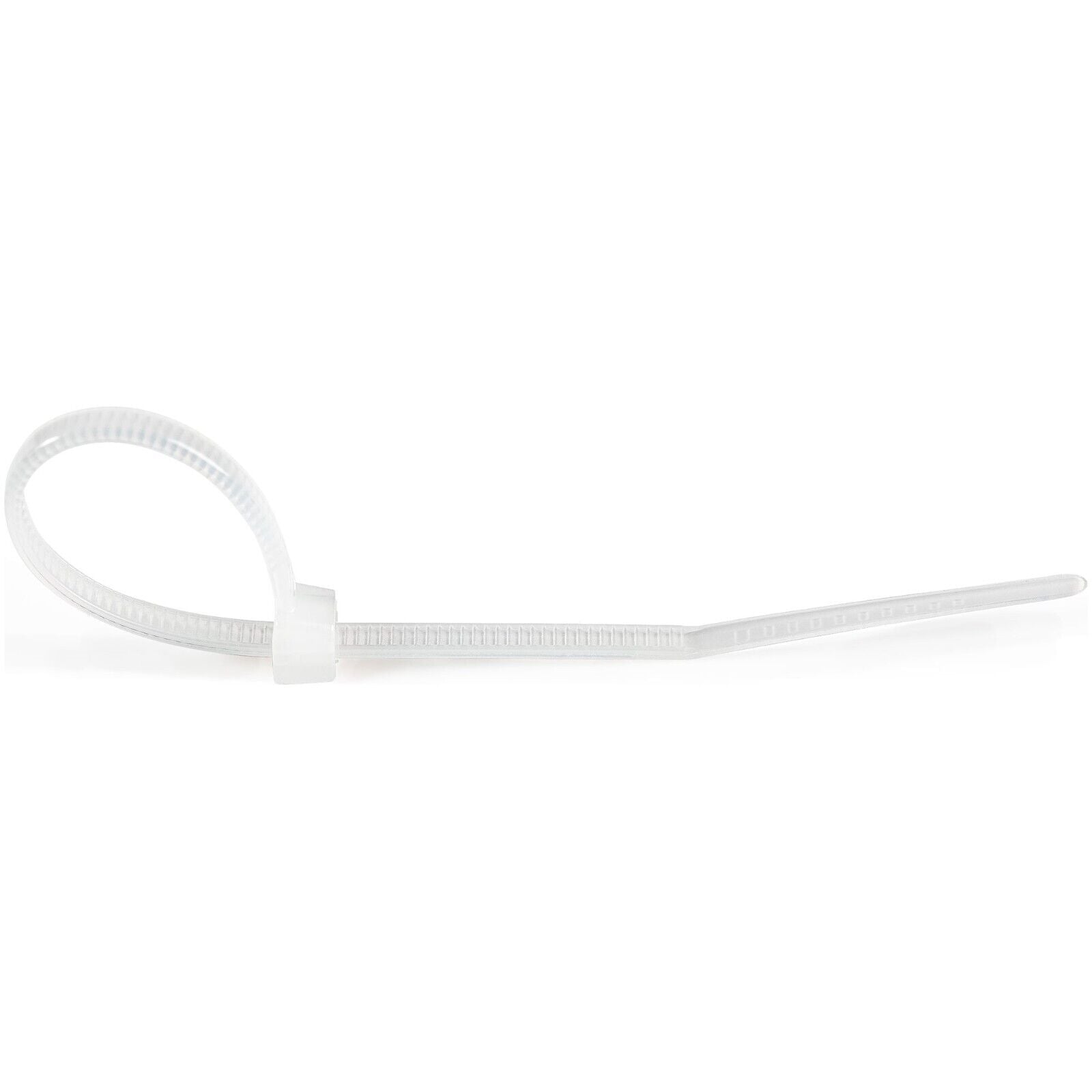 StarTech CBMZT4N 100Pk 4" Plastic Cable Zip Ties Nylon Self Locking Wire White