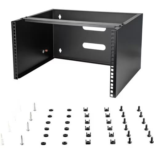 StarTech WALLMOUNT6 6U Wall Mount Patch Panel Bracket 14" Deep Low Profile 44lbs