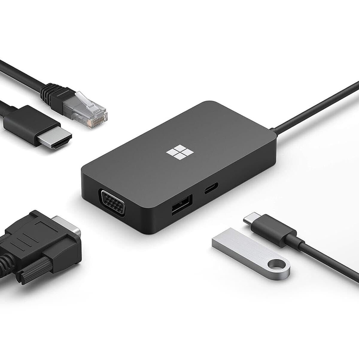 Microsoft Surface 1E4-00001 USB-C Travel Hub Docking Station HDI- VGA RJ45 Black
