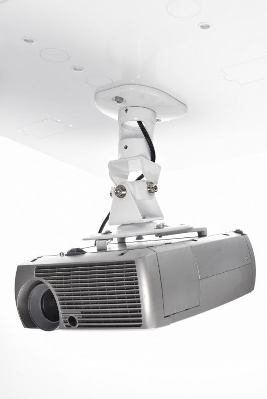 Amer Mounts AMRDCP100KIT Universal 2'x2' Drop Ceiling Projector Mounting Kit WHT