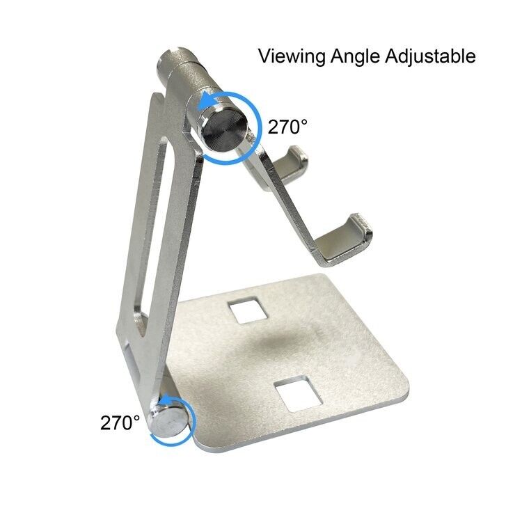Amer Mounts EZPAD20-01 Universal Folding Phone Stand Silver Aluminum Alloy