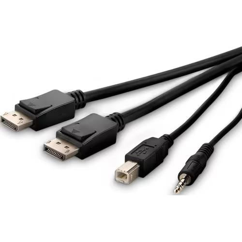 Belkin F1DN2CCBL-MP6T 6Ft mDP Mini DisplayPort USB-A to DP USB-B MiniPhone 3.5mm