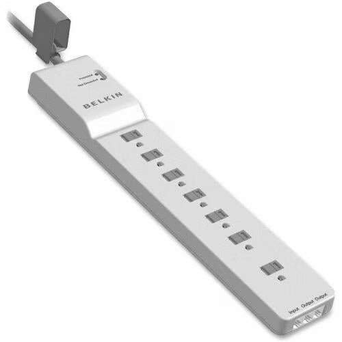 Belkin BE107200-12 12Ft Corded 7 Outlets Surge 2320J Power Strip Protect White