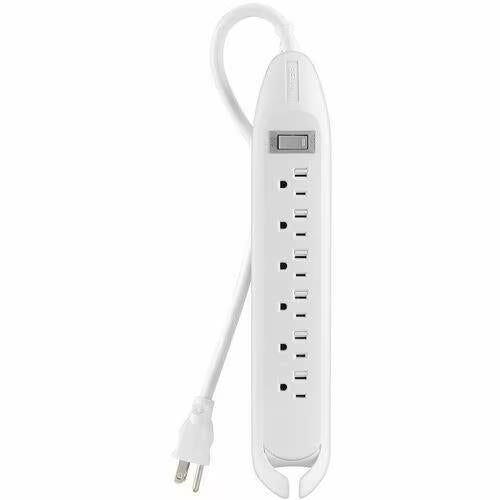 Belkin F9D160-04 4Ft Corded Heavy Duty 6 Outlets Power Strip White