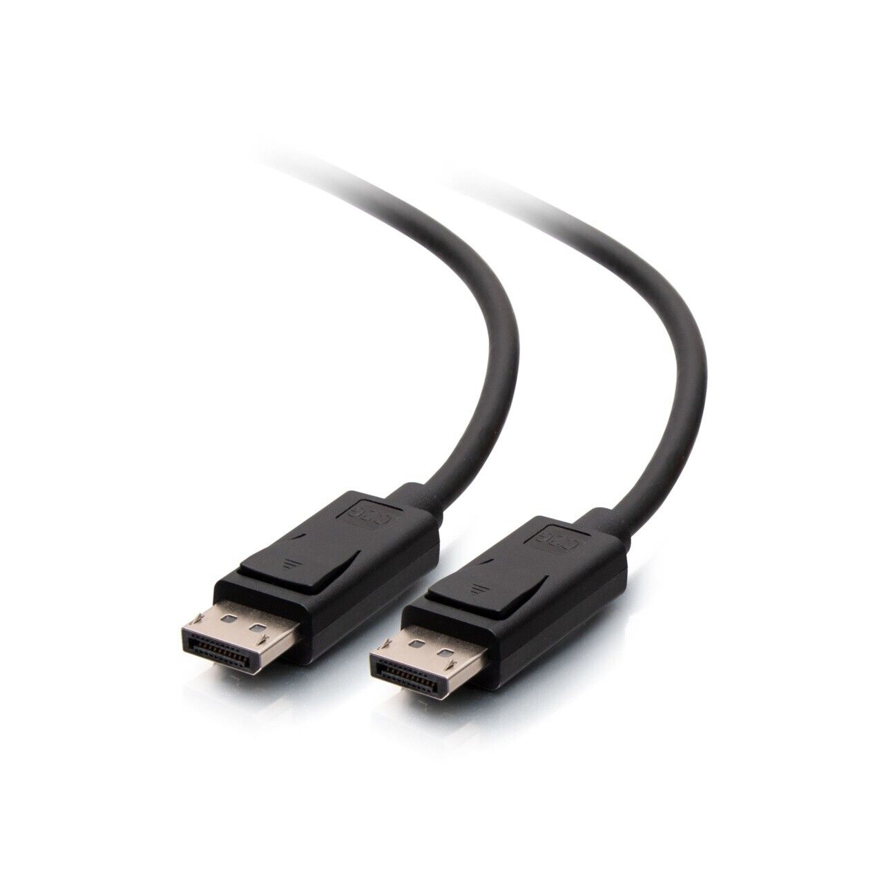 C2G 54402 10Ft DisplayPort Male w Latches to DisplayPort 4K 8K Round Cable Black