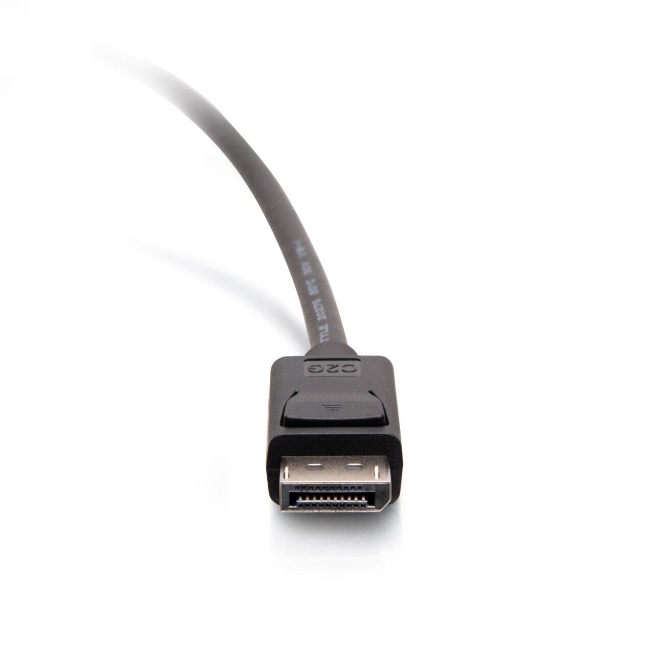 C2G 54402 10Ft DisplayPort Male w Latches to DisplayPort 4K 8K Round Cable Black