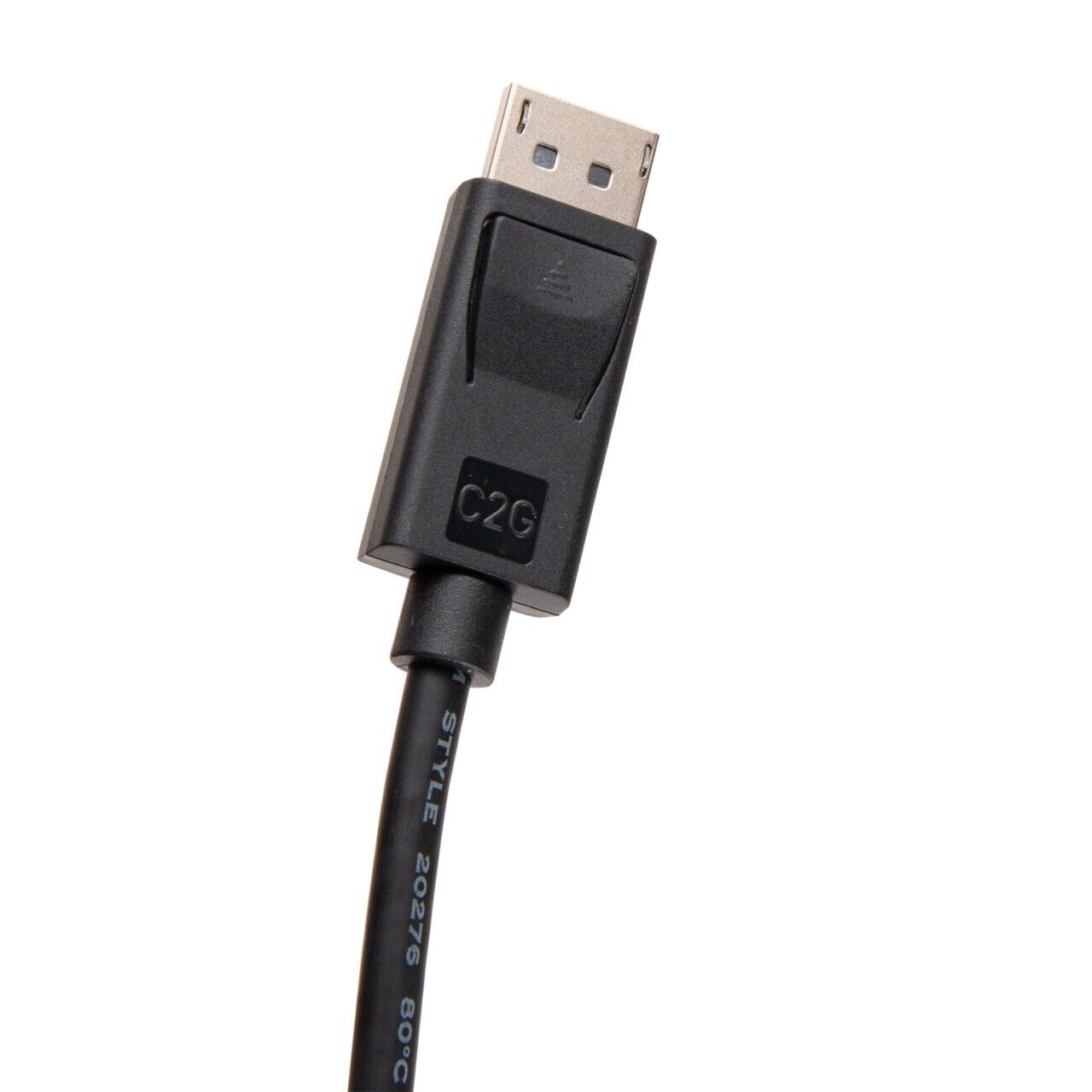 C2G 54402 10Ft DisplayPort Male w Latches to DisplayPort 4K 8K Round Cable Black