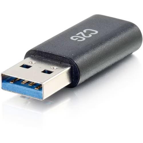 C2G 54427 USB-C Female to USB-A Male SuperSpeed 5GBps Adapter Converter Black