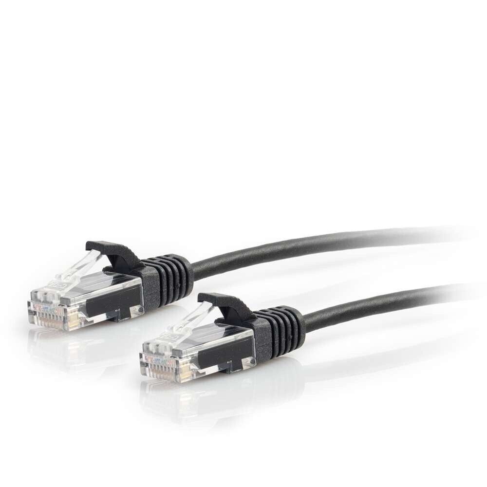 C2G 01106 7Ft (84") CAT6 Snagless Ethernet Network Slim Cable UTP Black