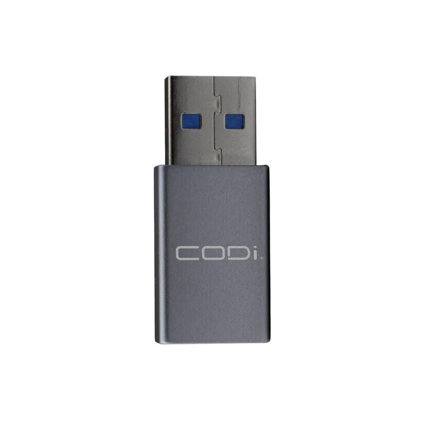 Codi ADP-AC10 USB-A to USB-C Adapter w/ 10Gbps Data Transfer Speed Gray Silver