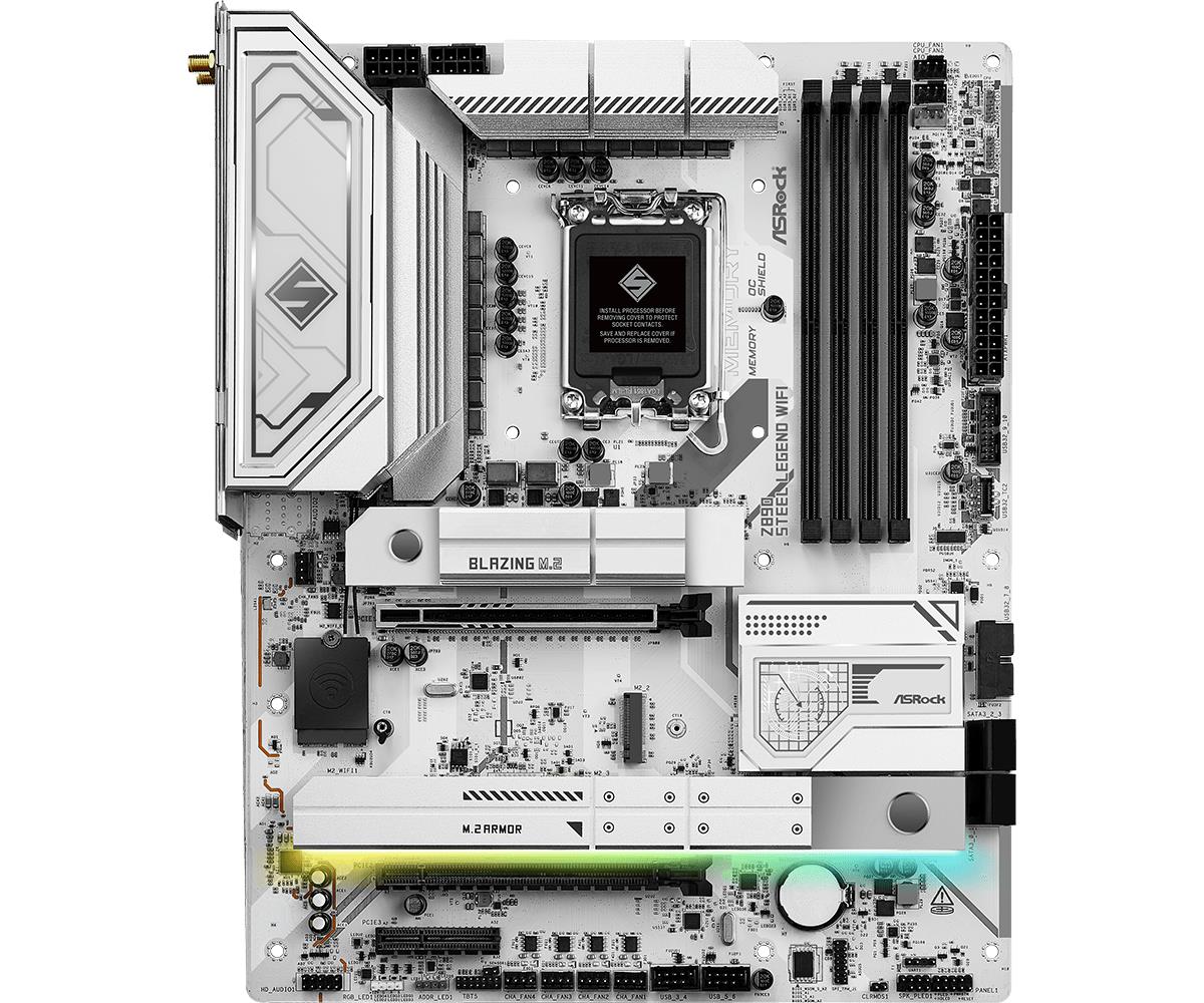 ASRock Z890 STEEL LEGEND WIFI MB Intel Core LGA1851 DDR5 2.5 LAN HDMI RAID ATX