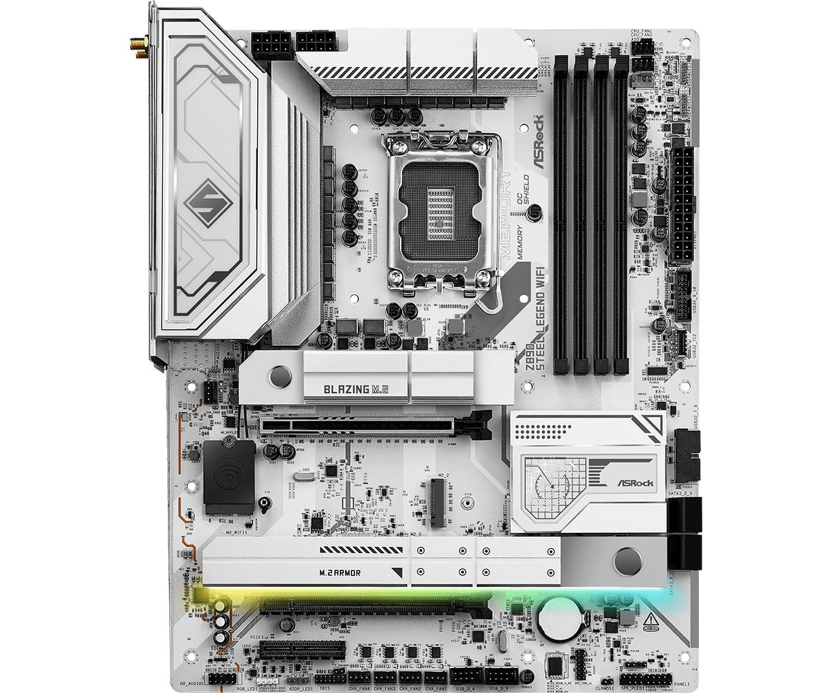 ASRock Z890 STEEL LEGEND WIFI MB Intel Core LGA1851 DDR5 2.5 LAN HDMI RAID ATX