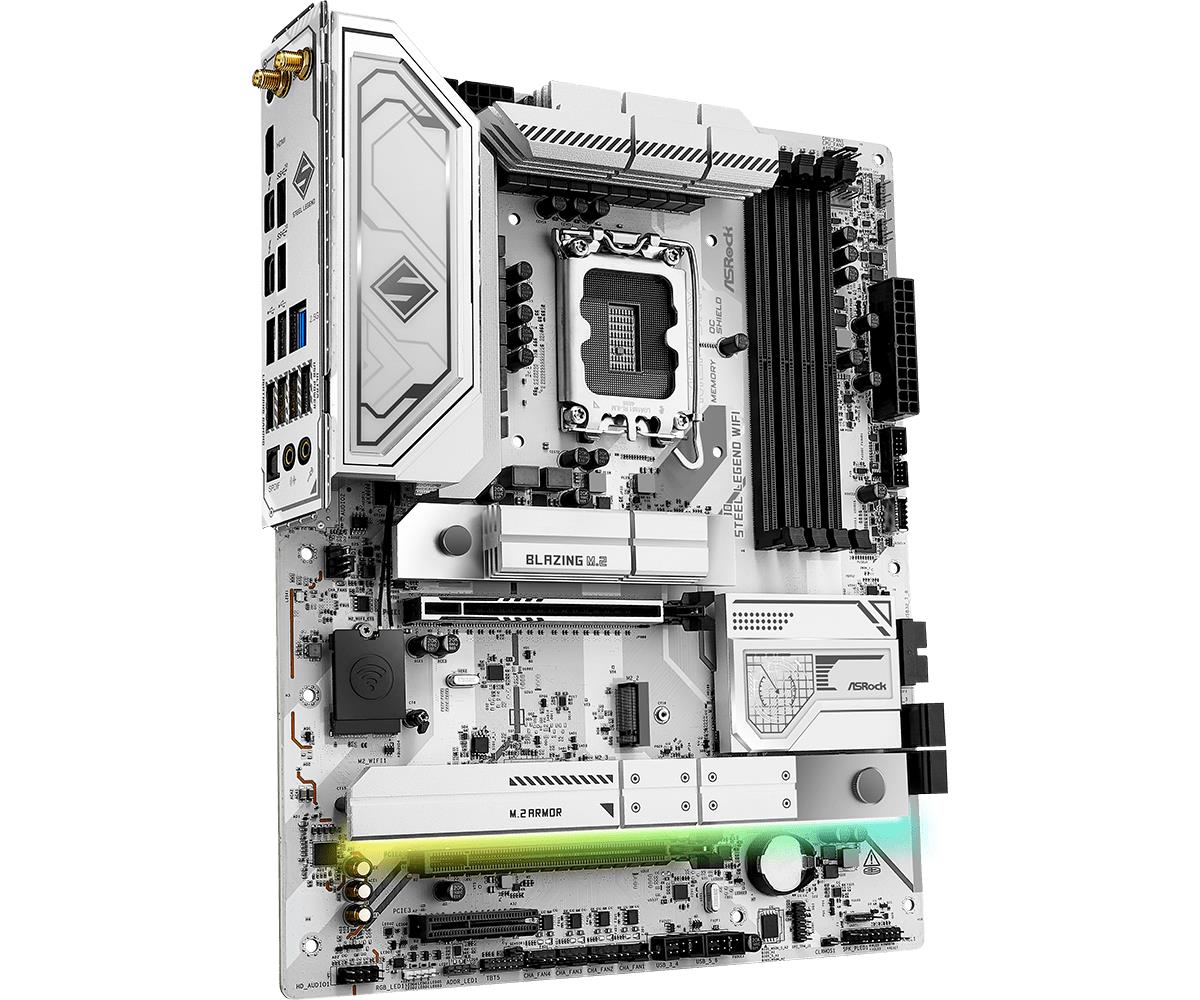 ASRock Z890 STEEL LEGEND WIFI MB Intel Core LGA1851 DDR5 2.5 LAN HDMI RAID ATX