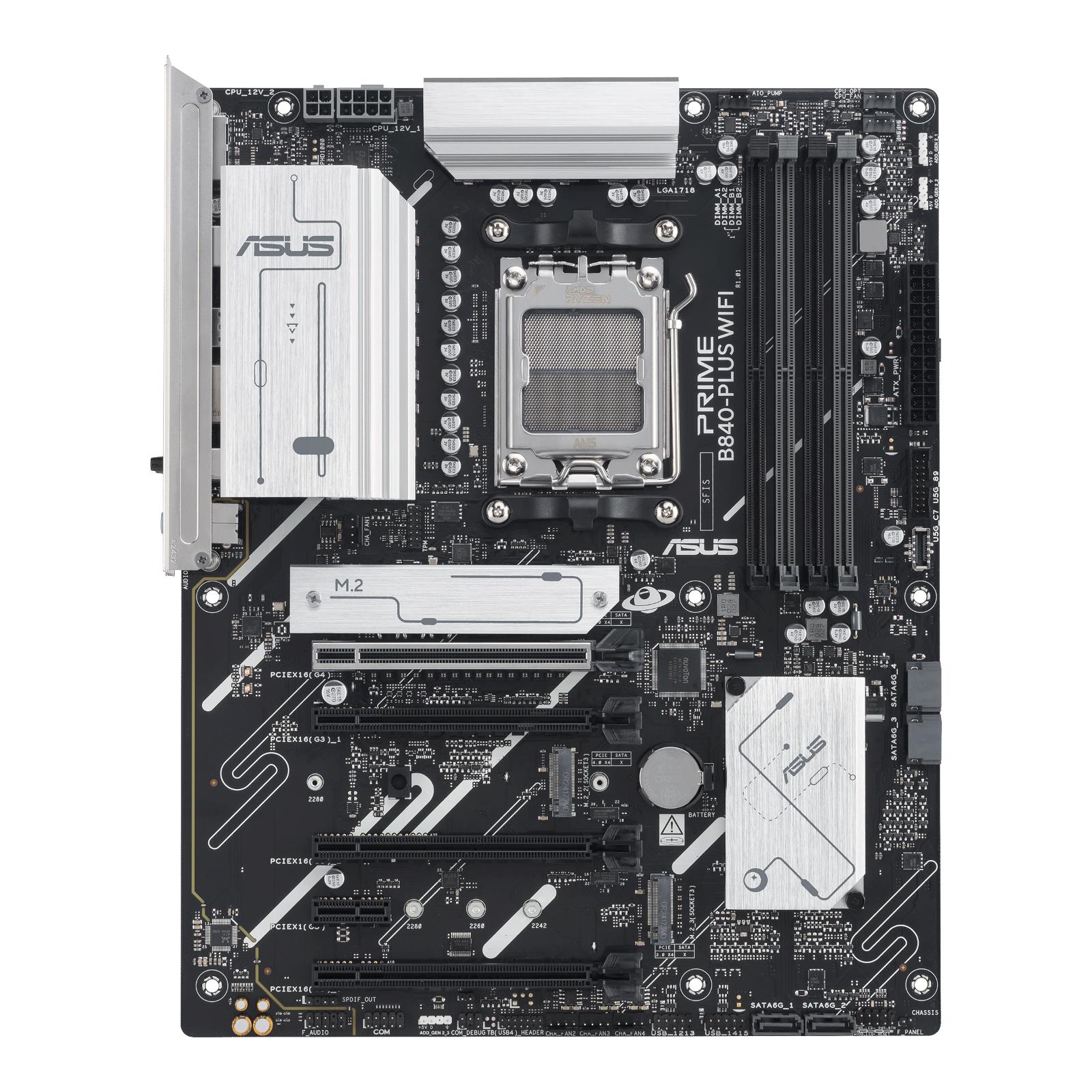 Asus PRIME B840-PLUS WIFI AMD Ryzen AM5 4-DDR5 DP HDI- M.2 SATA 2.5Gb-ETH BT ATX