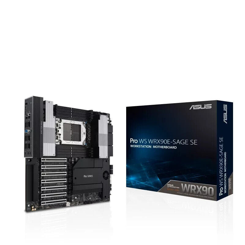Asus PRO WS WRX90E-SAGE SE AMD sTR5 8-DDR5 M.2 SAS SATA dDP VGA 10Gb-ETH EEB