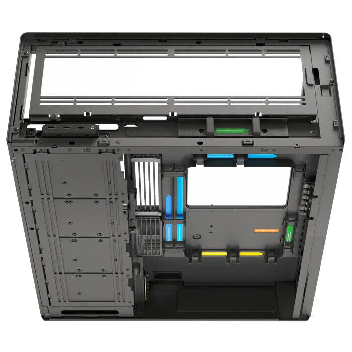 HAVN HS420-06 Central GPU Airflow 4-Storage-Bay Mid Tower Computer PC Case Black