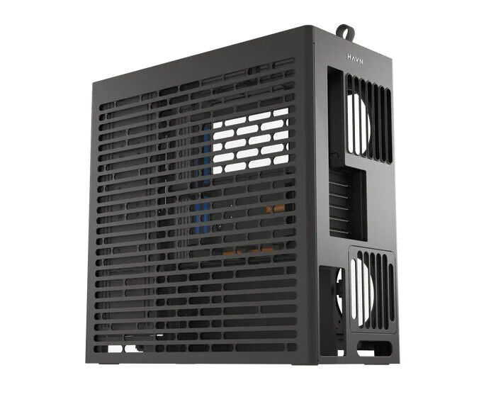 HAVN HS420-08 VGPU Vertical GPU Airflow 4-Storage-Bay Mid Tower PC Case Black