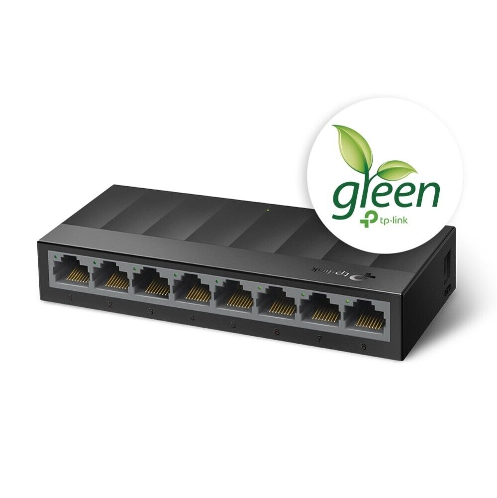 TP-Link LS1008G 8-Port Gigabit Desktop Desktop Unmanaged Switch Plastic Casing